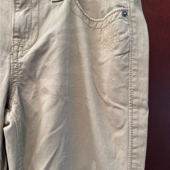 Victoria Secret London Tan Jean Size 10 Long 100% Cotton Distressed - Picture 13 of 16